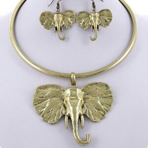 Statement Necklace Elephant Set